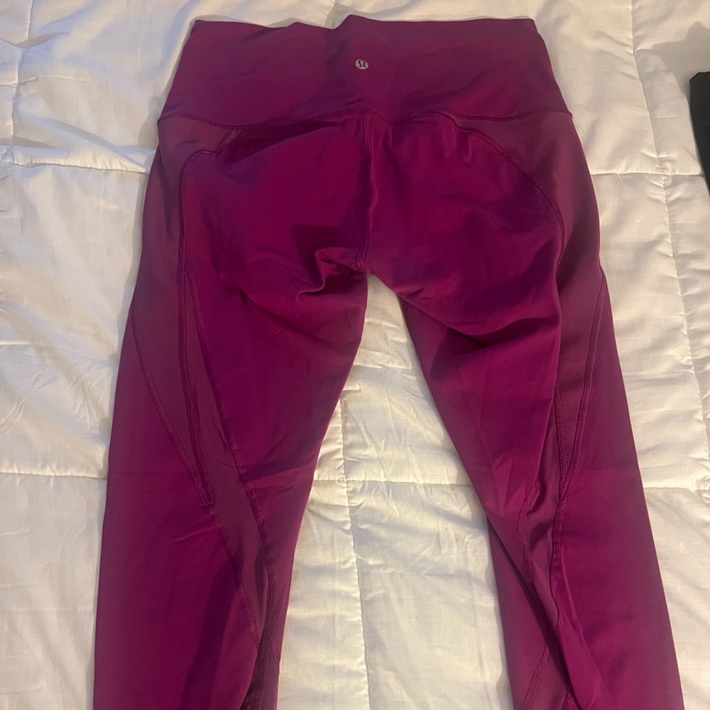 purple lululemon leggings size 10